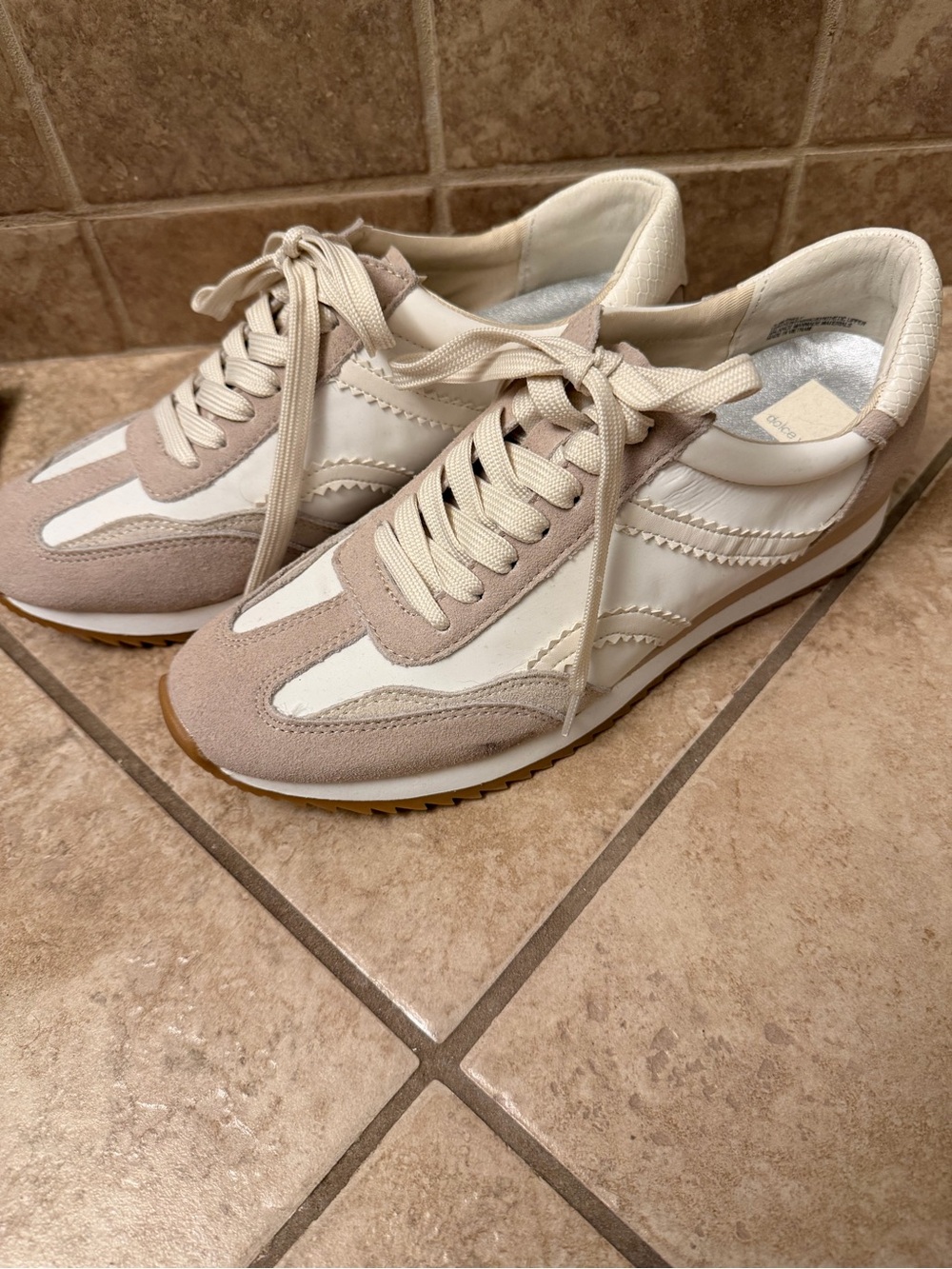 Women’s Neutral Beige & White Dolce Vita Sneakers